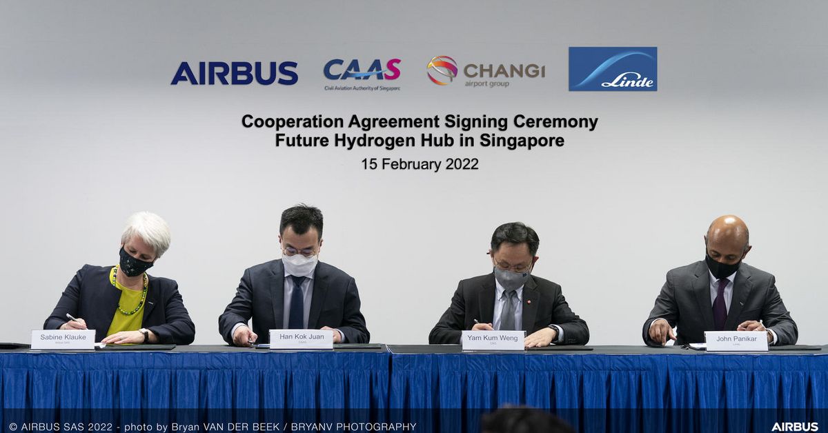Airbus signs agreement to study hydrogen hub in Singapore | French ...