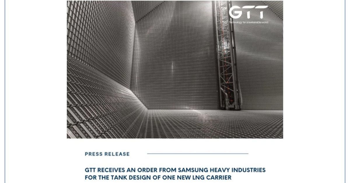 GTT Secures Order from Samsung Heavy Industries for LNG Carrier Tank ...